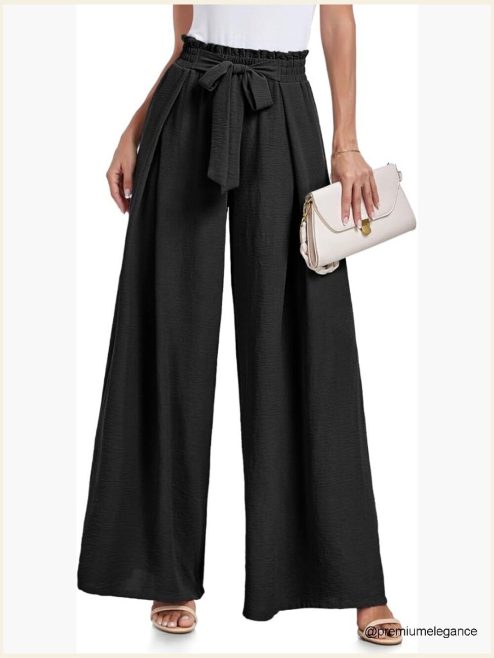 High Waisted Wide Leg Palazzo Pants with Pockets